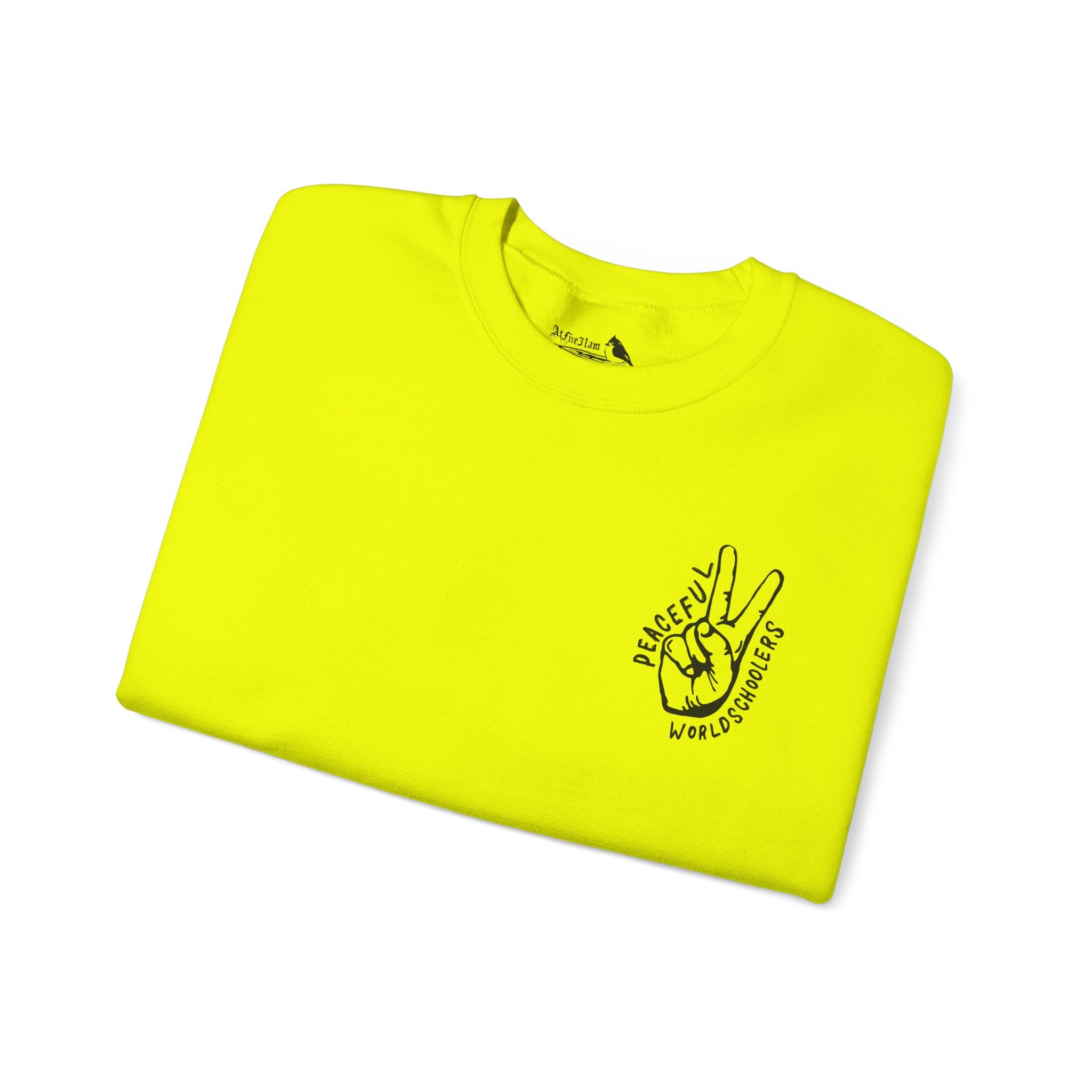 Peaceful Worldschoolers Adult Crewneck