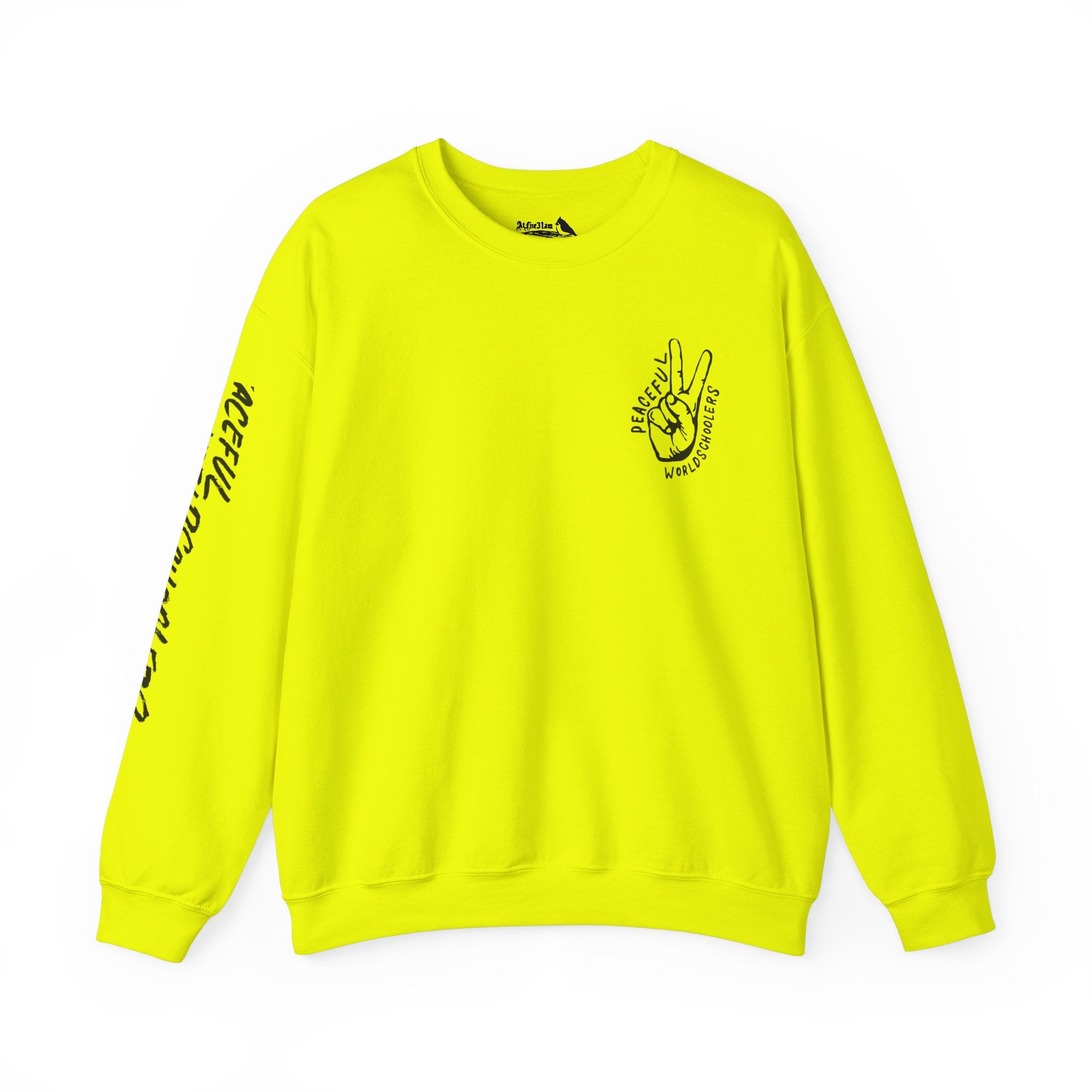 Peaceful Worldschoolers Adult Crewneck